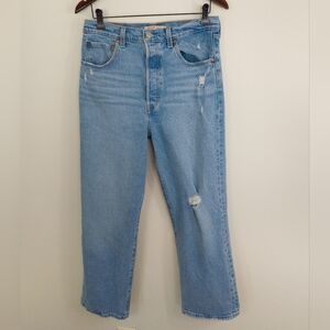 Levi's Ribcage Straight Ankle Jeans Blue Size 30